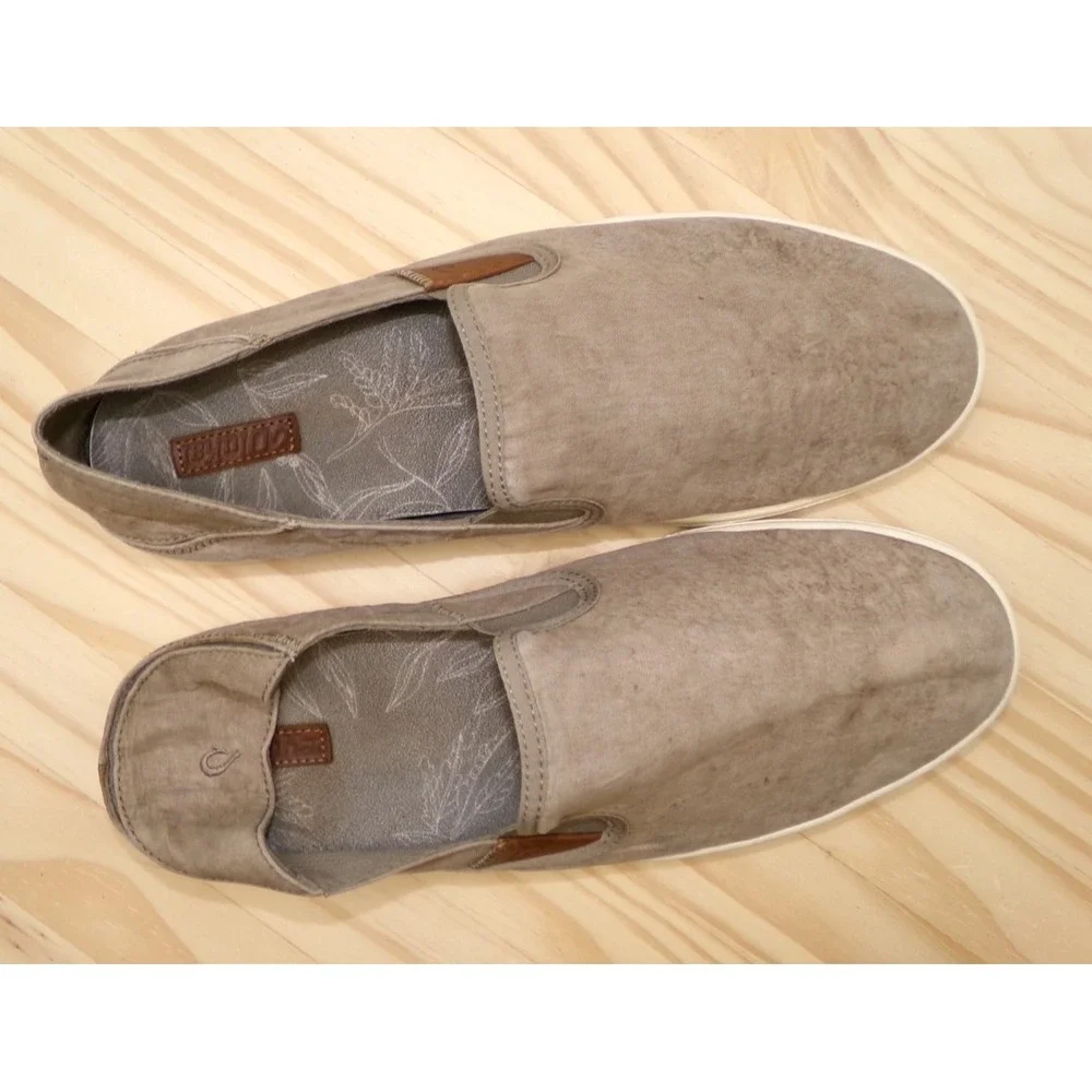 Olukai Liko Kahu Loafers Mens Mottled Brown Size 12 Slip On 10400-BK18